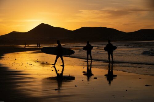 Marie France Seghetti<br>Famara beach <br>Silhouette